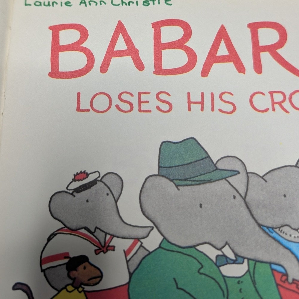 Vintage Babar Loses His Crown Beginner Books Laurent de Brunhoff Hardcover - Picture 4 of 5